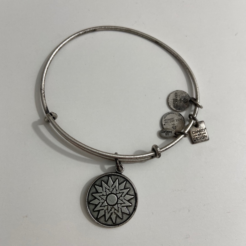 Alex and Ani Silver Flower Bracelet